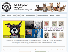Tablet Screenshot of petadoptleague.org